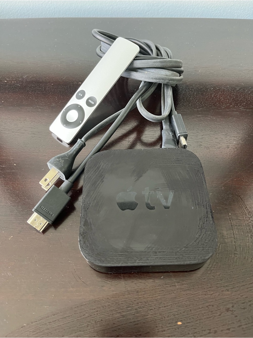 Apple TV Streaming Media Player with Silver Siri Remote - Black